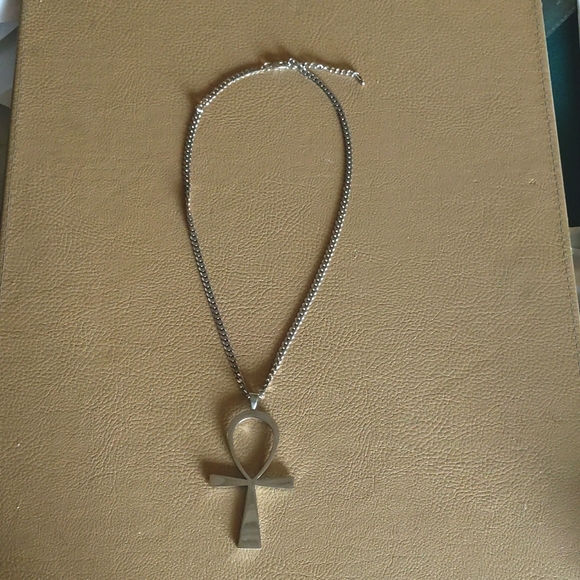 -- SOLD -- Evil Pawn Ankh Pendant Necklace Stainless Steel - Picture 4 of 7